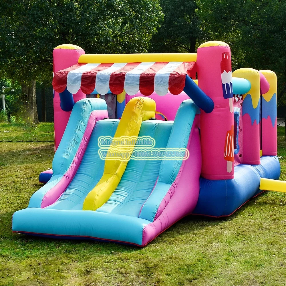 Customized Inflatable Trampoline Slide Combo Indoor Trampoline Outdoor Trampoline Slide