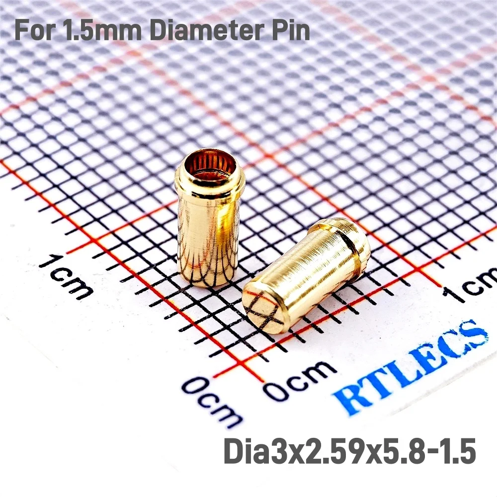 Presa caricata con Clip a contatto con presa a Pin da 5 pezzi per spina di accoppiamento diametro maschio 0.5 1.0 1.5 2.0 MM saldatura PCB