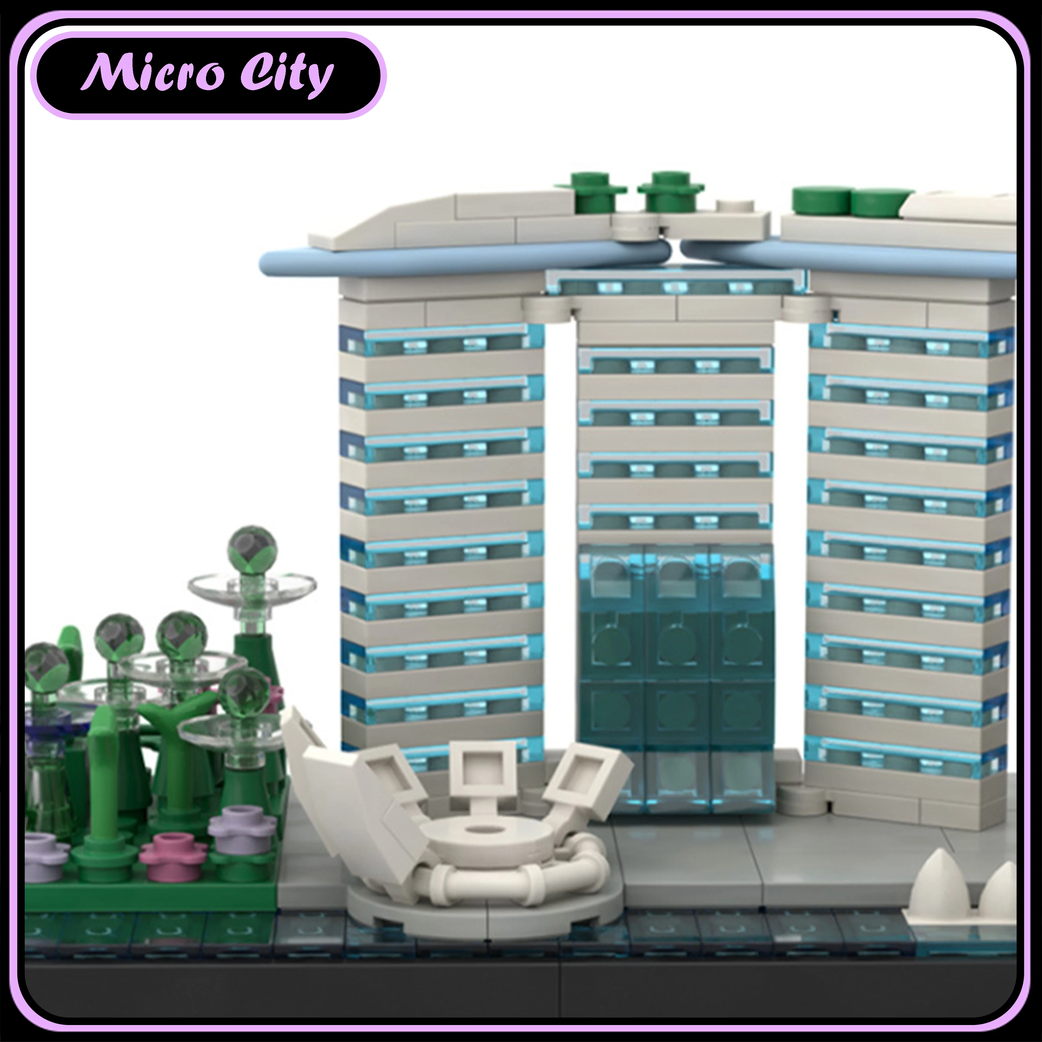 Micro MOC City singapour horizon Architecture blocs de construction ensemble modèle créatif jouet affichage cadeau pour les collectionneurs modèle cadeau
