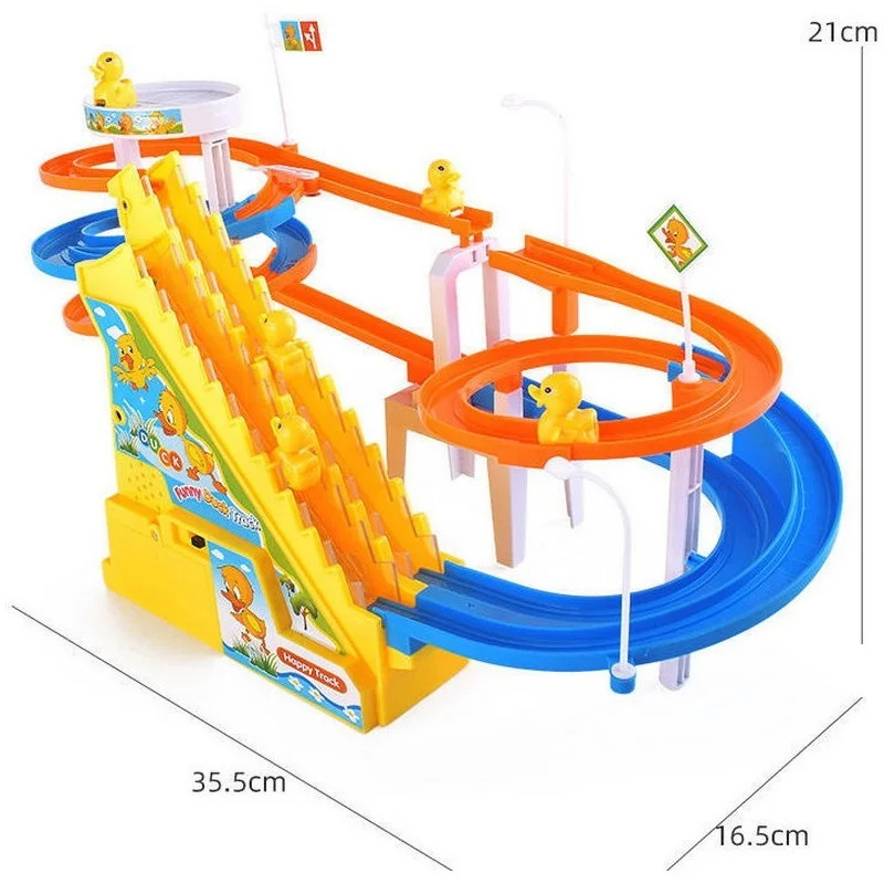 Zwierzęta schodki do wchodzenia zabawki na tor dla dzieci elektroniczne oświetlenie do zastosowań muzycznych dzieci zabawna gra chłopcy dziewczęta