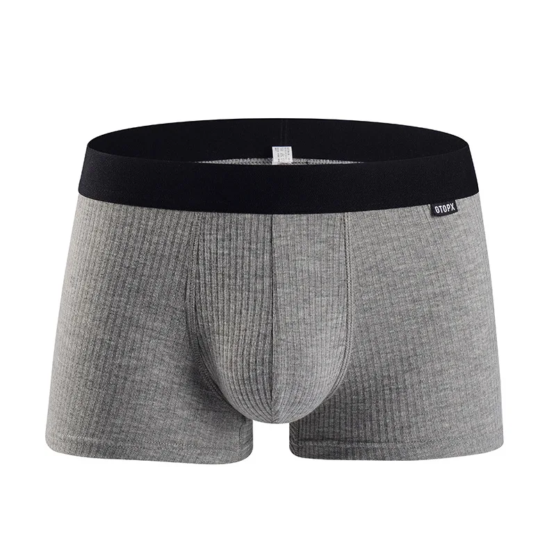 Homem roupa interior sexy boxers modal para calcinha masculina moda respirável macio boxer shorts u bulge pênis bolsa masculina cueca