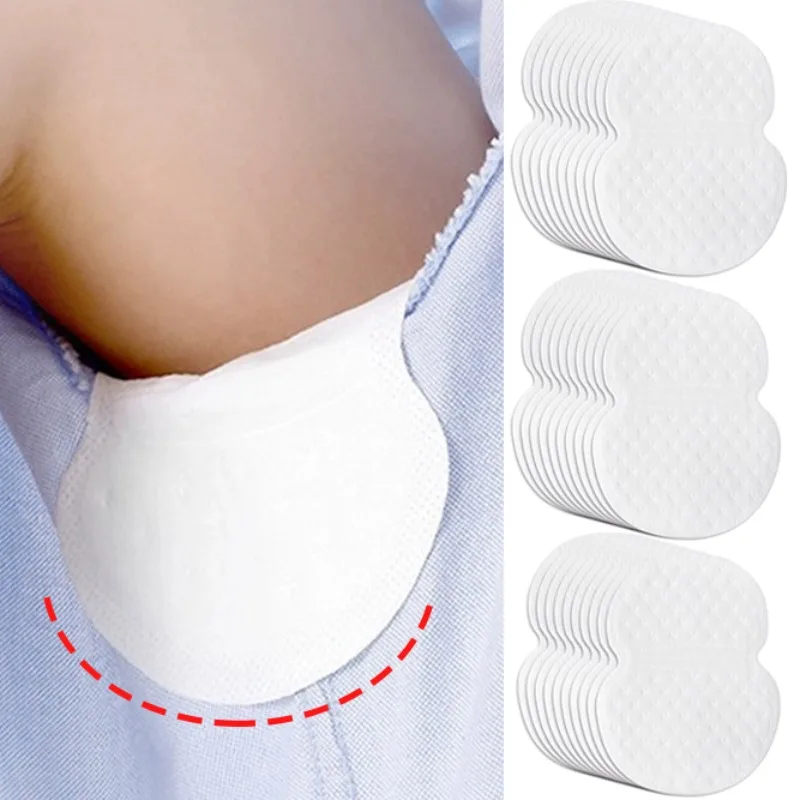 Almohadillas blancas para axilas de verano para hombres y mujeres, parche Invisible transpirable que absorbe el sudor, almohadillas portátiles de algodón para el sudor, accesorios de moda