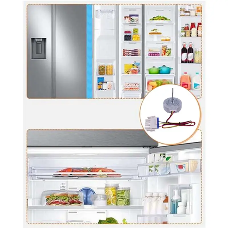 M04K 2X Motore ventola di raffreddamento frigorifero per frigorifero Electrolux DC12V 2.7W FDQB38EL2 Parti del congelatore del radiatore del frigorifero