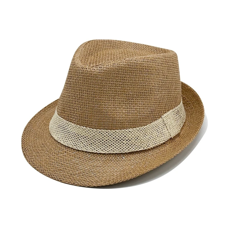 Britischer Jazz-Hut für Herren, Frühling und Sommer, neuer Stil, Sonnenschutz, Strohhut, Strandhut, Strohhut für den Freizeitbereich – Detail 8