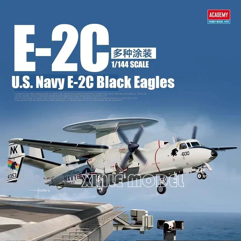 Academy 1/144  12623 U.S. Navy E-2C VAW-113 Black Eagles assembly diy toys Model Kit