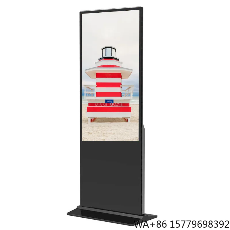 Floor Standing Indoor 43 Inch LCD Advertising Display Touch Interactive Screens Ad Kiosk Stand Alone Machine