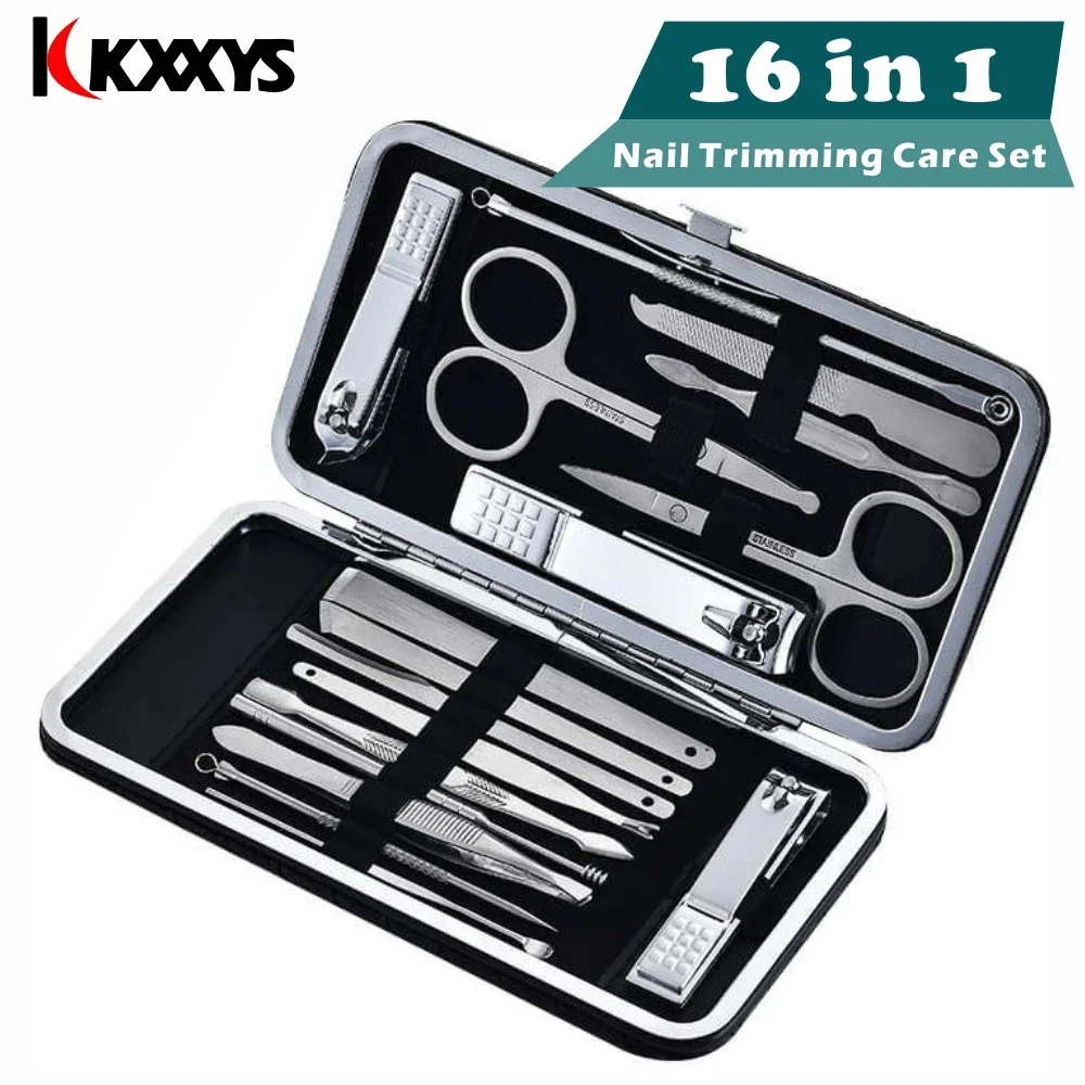 16-piece-nail-pruning-clipper-set-single-groove-cutter-for-dead-skin-thick-nails-pedicure-tools-for-home-use
