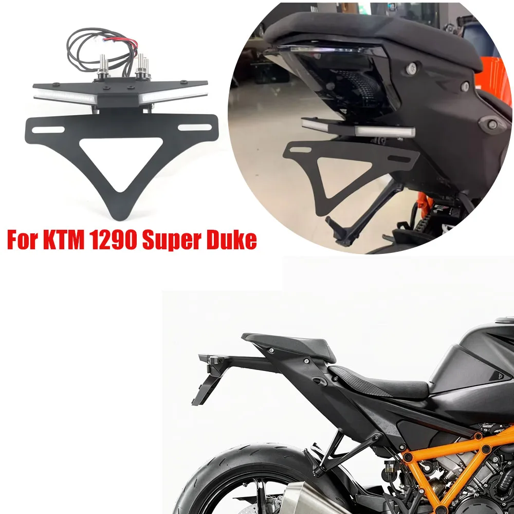 For KTM 1290 Super Duke 2020-2025 New License Plate Holder Turn Signal Integrated License Plate Holder Short Tail