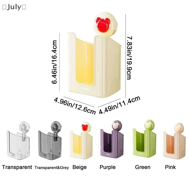 Suction Cup Tissue Box Wall Mounted Large Capacity Wipe Container Punch Free Wet Wipes Dispenser For Kitchen