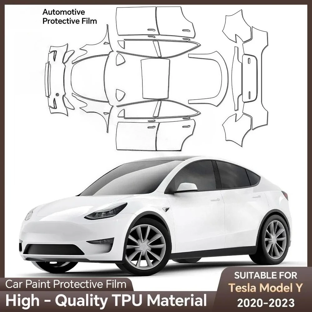 Pre-cut TPU PPF Anti-Scratch Clear Protection Film Kit for Tesla Model Y 2020 2021 2022 2023 Auto Body Sticker Accessories