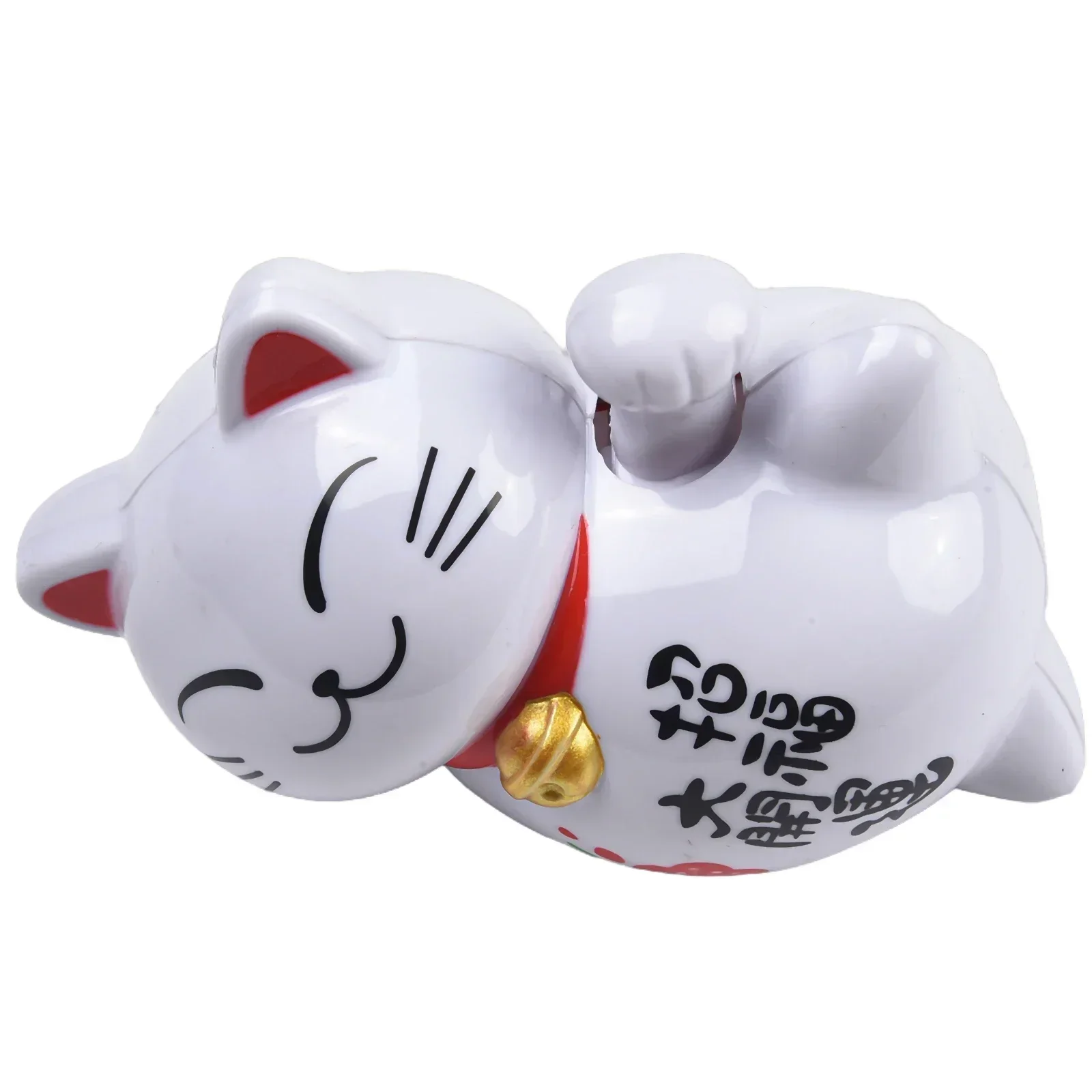 Solar Powered Chinese Lucky Waving Cat Welcoming Maneki Neko Fortune Feng Shui  Lucky Cat Waving Hand Beckoning Figurines Decor