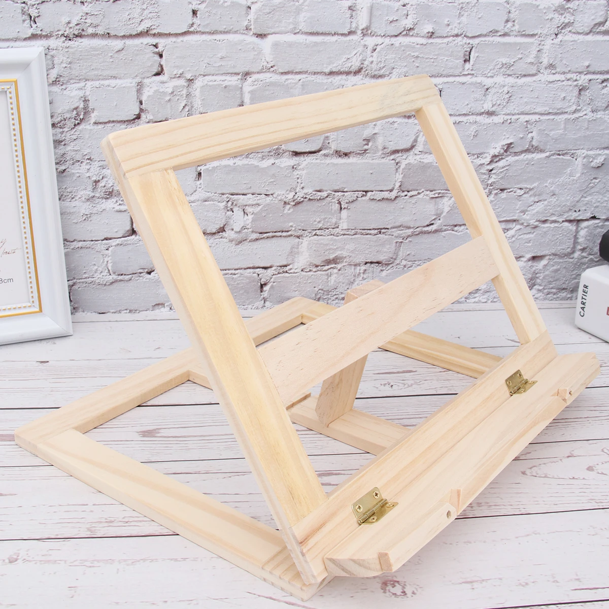 

Wooden Reading Bookshelf Bracket Book Reading Myopia Prevention Bracket Tablet Support Plain Wooden Buckle