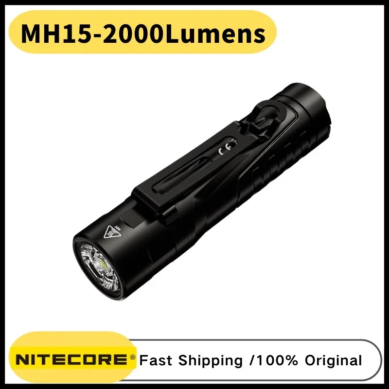 NITCORE MH15 2000Lumens USB-C Rechargeable Built-in Battery Power Bank Flashlight