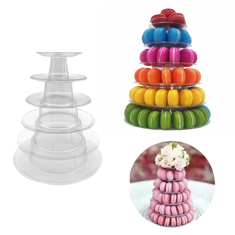 1 Set Macaron Display Stand Fondant Cake Cupcake Tower Rack Wedding Party Conference Tea Break Dessert Stand Decorative Tool ZYF