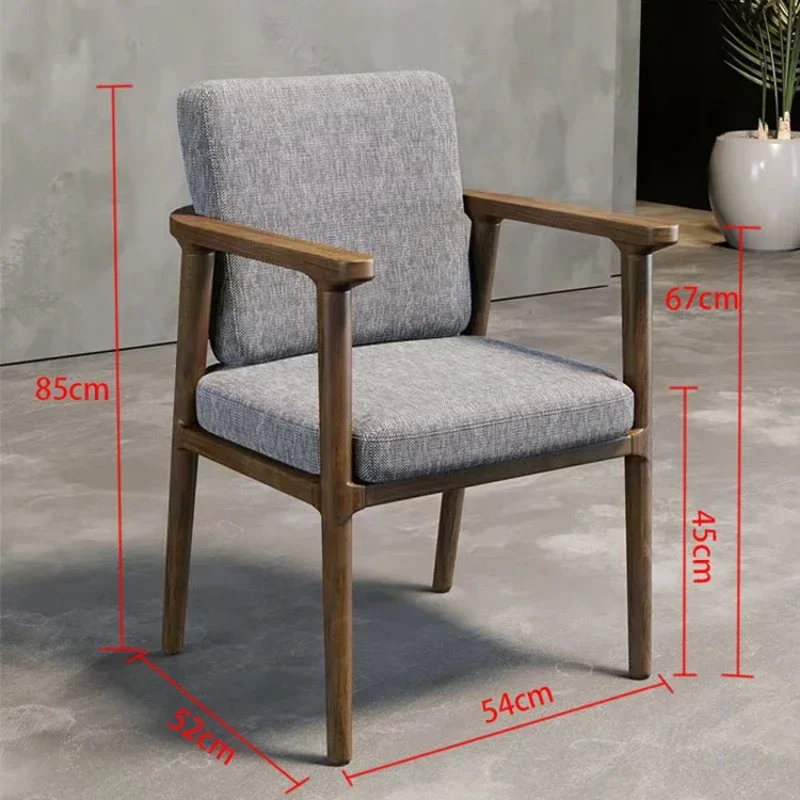 Nordic Vanity Wooden Feature LuxuryArm Dining Chairs Floor Ergonomic Nordic Dining Chairs  Sillas Comedor Home Furniture SR50DC