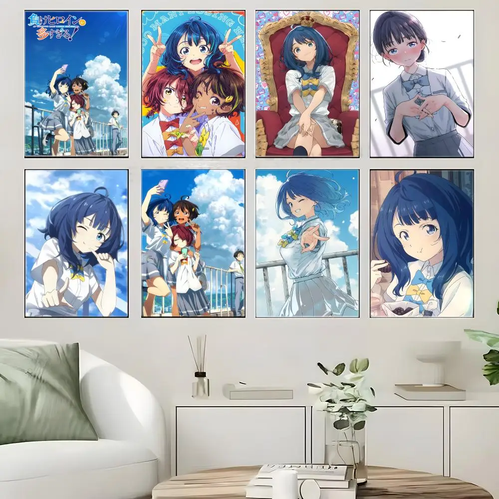 Anime T-Too Many Losing Heroin Poster  Self-adhesive Art Waterproof Paper Sticker Coffee House Bar Room Wall Decor
