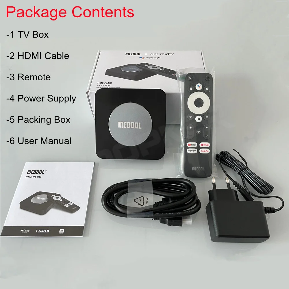 MECOOL KM2 Plus Android 11 TV Box Amlogic S905X4 4K 2G DDR4 2.4G/5G 2T2R wiFi BT5.0 Chơi Phương Tiện HDR 10 Âm Thanh Dolby Audio Set Top Box