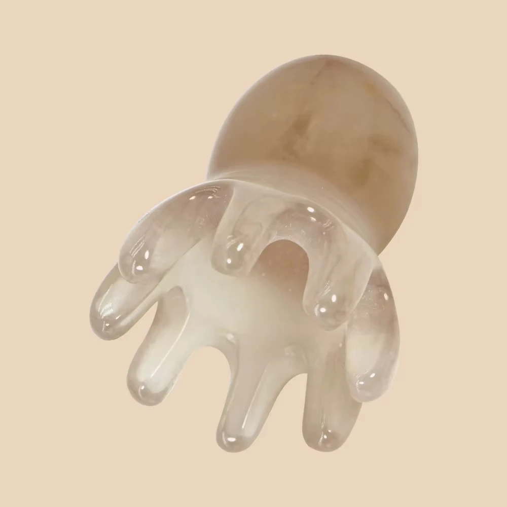 Niedlicher Oktopus-Kopfhautmassagekamm (aus Harz) | Koreanische Haarpflege, Stressabbau, gegen Haarausfall, tragbarer Kopfmassagegerät für Zuhause und unterwegs. – Detail 10