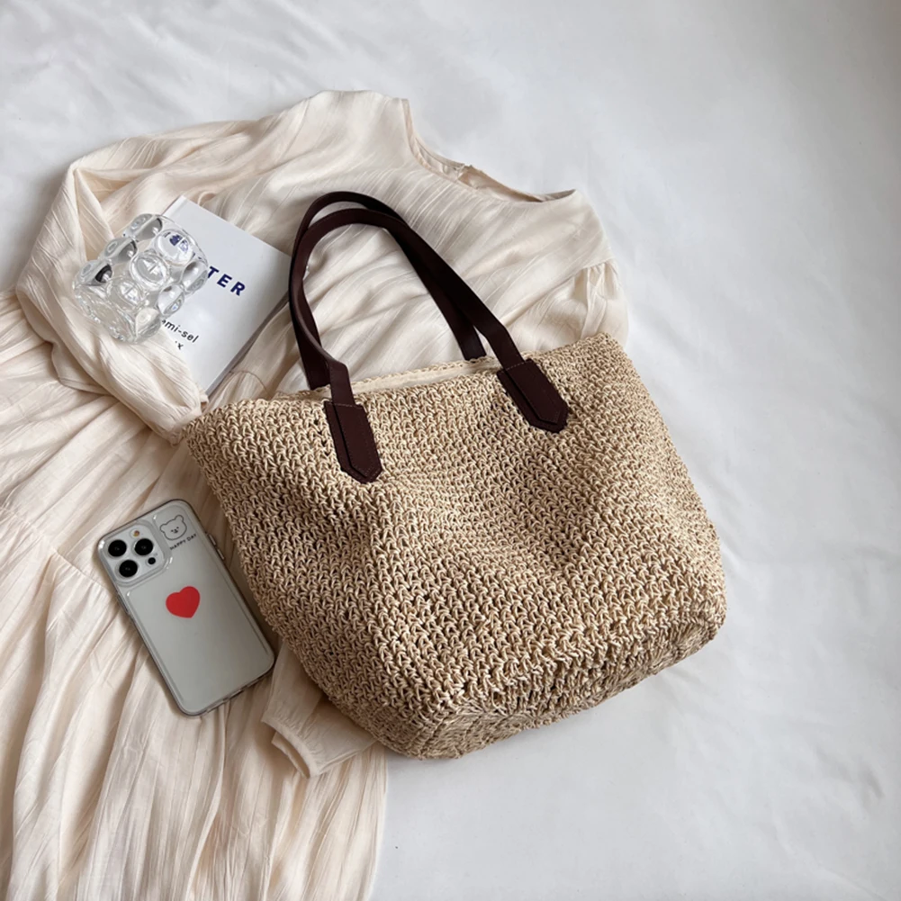 

Women Shouder Bag Bohemian Straw Underarm Bag Summer Beach Woven Armpit Bag Large Casual Crochet Tote Bag Shopping Bags