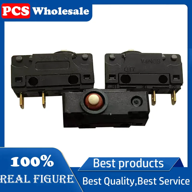 The travel limit reset button of the V4NCS waterproof and dustproof 3-pin microswitch is gently touched