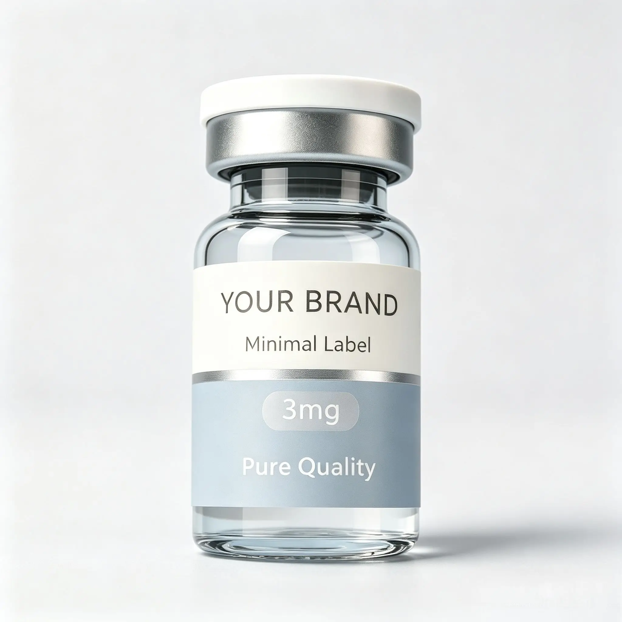 Premium Custom Full Set Peptide Vial Packaging Color Boxes Waterproof Self Adhesive Stickers For Skin Care Supplement