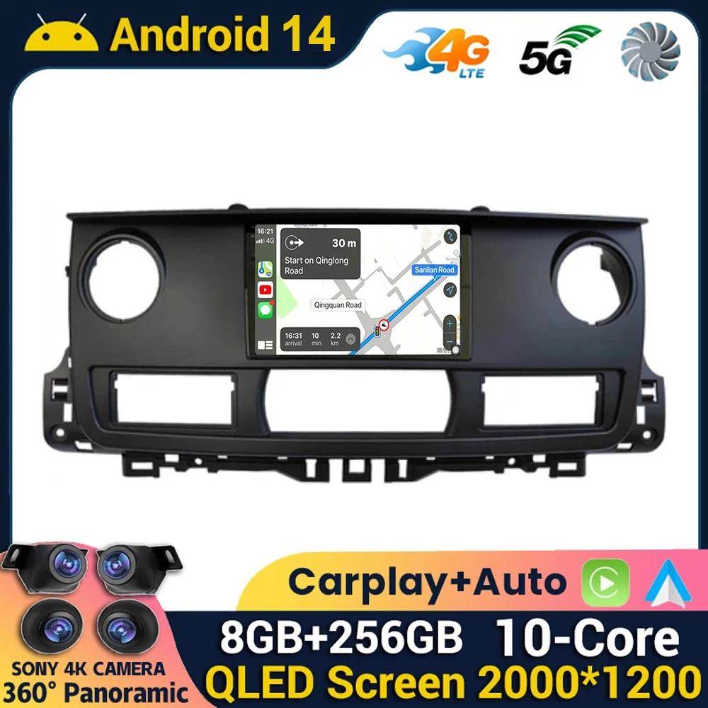 Android 14 Carplay Radio For Renault Master 2003 - 2011 Car Stereo Multimedia Video Player Navigation GPS Head Unit 5G WiFi DSP