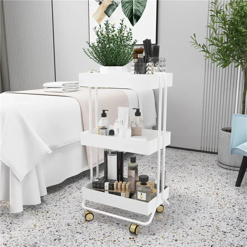 

Nordic Multifunctional Trolley Modern Barber Shop Storable Trolley Originality Beauty Salon Luxury Furniture Skjuta En Vagn HBSC