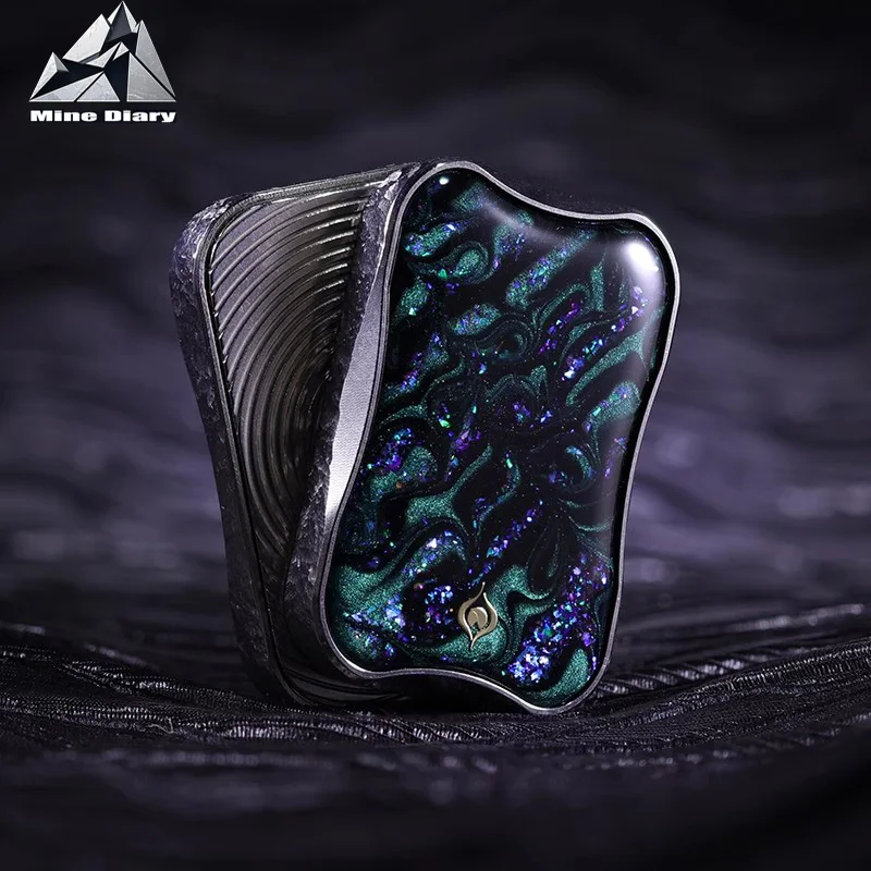 Paon Aura sable flottant Fidget curseur métal soulagement du Stress jouets soulager l'anxiété EDC Fidget Spinner poussant curseur jouets de bureau