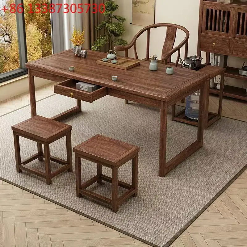 

Журнальный столик из массива дерева в стиле дзен для дегустации чая, современный минималистичный дизайн для гостиной