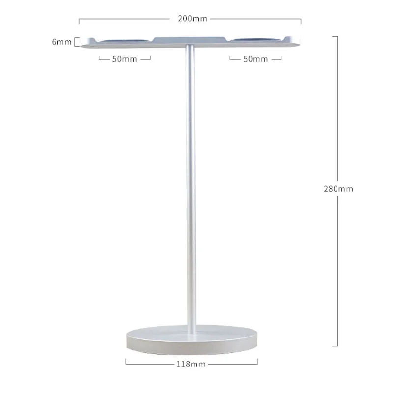 الألومنيوم سماعة حامل حامل المزدوج شماعات حامل سماعة مكتب رف شاشة قوس مع المضادة للانزلاق وسادة لعبة سماعات