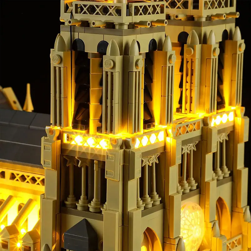 

Комплект светодиодных фонарей для LEGO Notre Name de Paris 21061, игрушка «сделай сам», подарок (не включает наборы строительных блоков, кирпичей, модель)