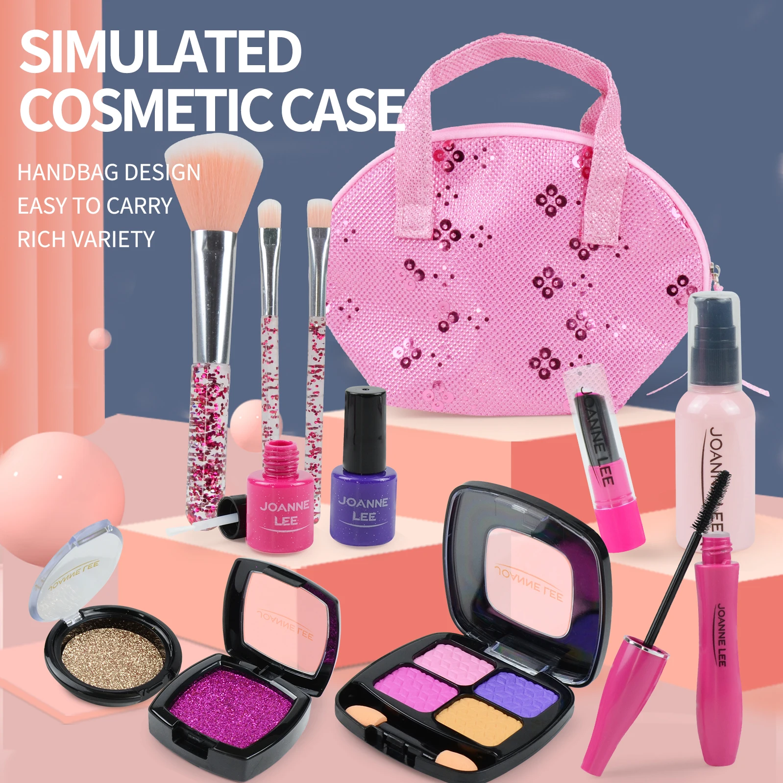 

Simulation Makeup Play House Girl Toy Handbag Children's Fake Cosmetics Dressing Toy Set