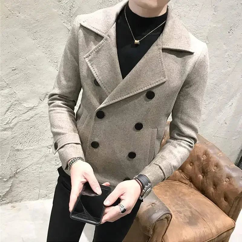 Men's Wool & Blends Jackets Winter Sales Of Spring Autumn Joker Clothing Fashion 2024 Male Coats Aesthetic Original Brands Deals