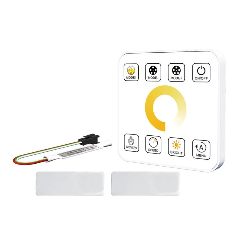 AT14 LED Strip Light Controller With 8 Key Touch Panel RF Wireless Controller Reflux Pixel Control For Horse Race Tape Lamps