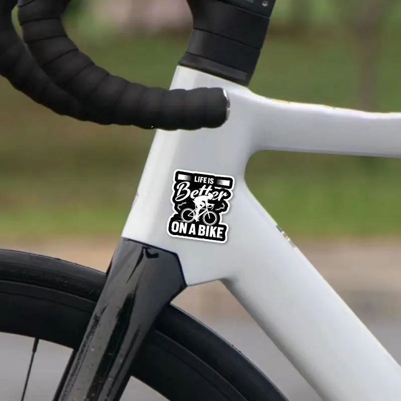 Bicycle Frame Sticker Durable PVC Vinyl Decal Scratch Resistant Road Bike Outdoor Riding UV Protection Car Surface Decor