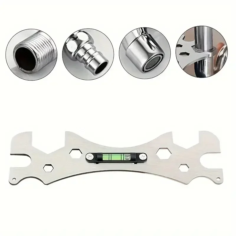 Multifunctional Wrench Bend Angle Leveling Wrench Shower Faucet Universal Repair  Bathroom Maintenance and Installation