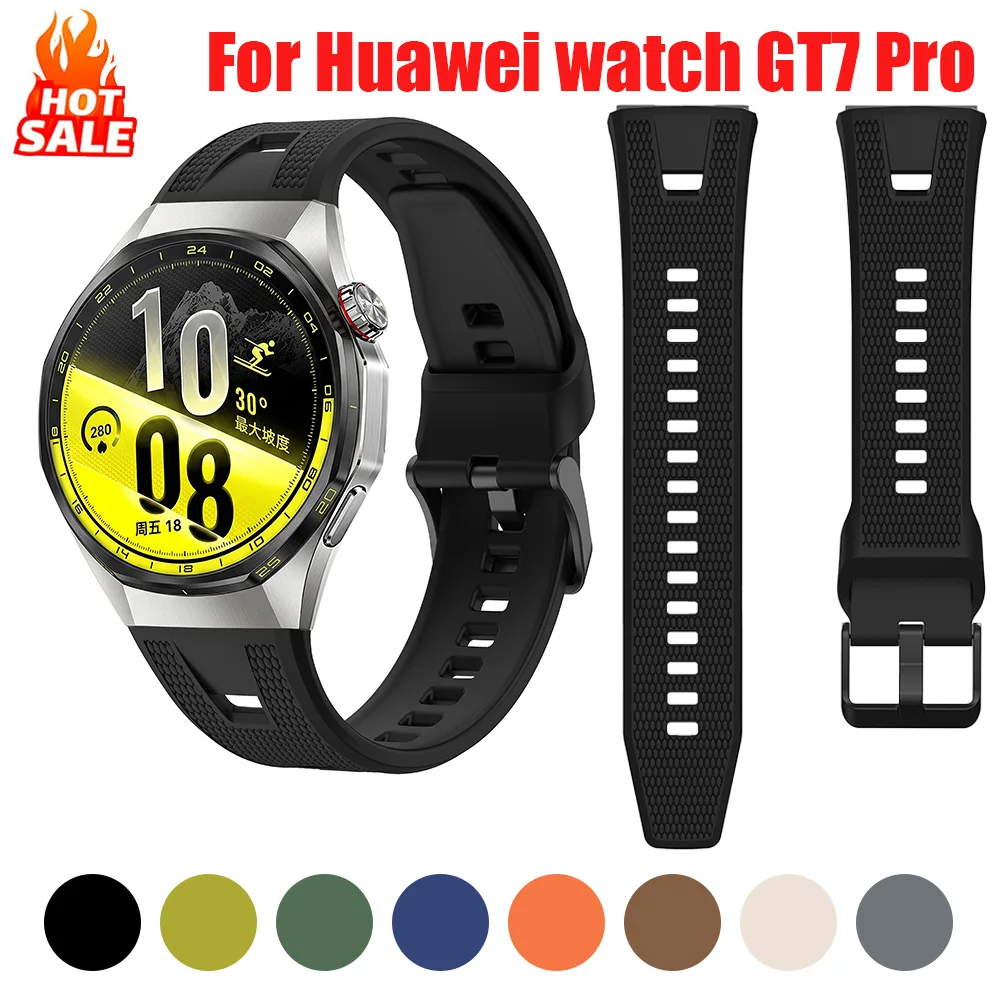 Silicone Watch Wristband for Huawei GT7 Pro Unisex Comfort Fit for Huawei GT7 Pro Outdoor Walking Travel Extended Time Wearing