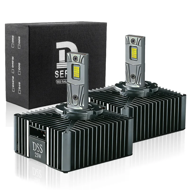 2PCS D5S LED Headlights 1:1 HID Canbus 30000LM  Auto Bulbs Two-sided 35W Car Lamp Xenon HID  Plug&Play Turbo LED Bulb 12V