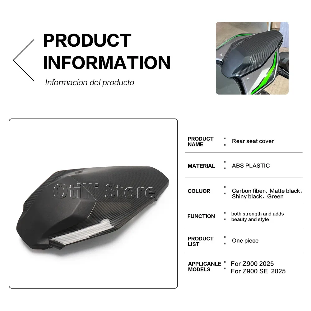 غطاء خلفي للدراجة النارية مقاعد بيلايون أغطية علوية هدية مقعد ملحقات لـ Kawasaki Z900 SE Z-900 Z 900 2025 #2