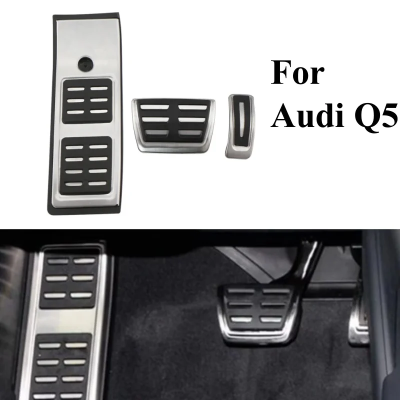 

LHD Car Pedals for Audi Q5 FY 2018 2019 2020 2021 2022 Stainless Steel Gas Fuel Brake Foot Rest Pedal Cover Pad Accessories