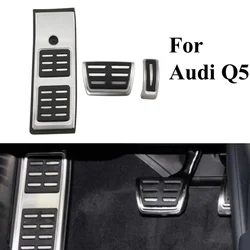 LHD Car Pedals for Audi Q5 FY 2018 2019 2020 2021 2022 Stainless Steel Gas Fuel Brake Foot Rest Pedal Cover Pad Accessories