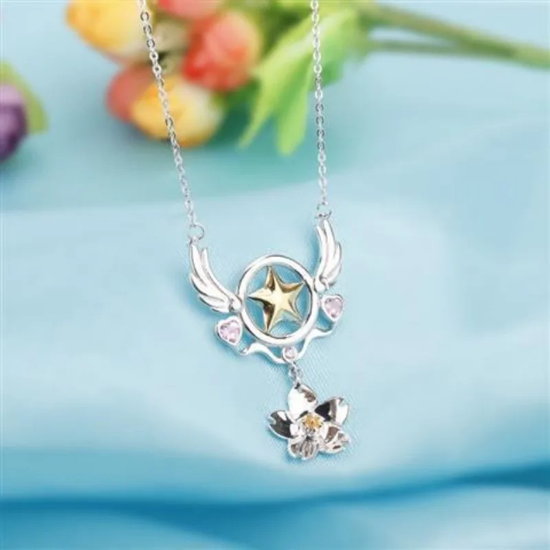 New Japanese cute cartoon animation Card Captor Sakura Variety Sakura Kawaii Magic Array Sakura Necklace Clavicle Chain Gift