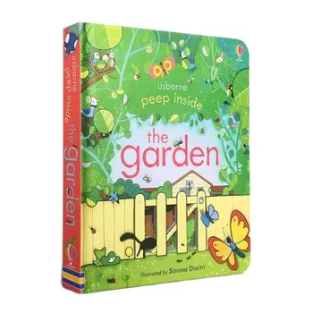Usborne Peep im Garten Englisch lernen Klappe Bilderbuch pädagogische 3D-Klappe Bilder bücher Kinder lesen Buch