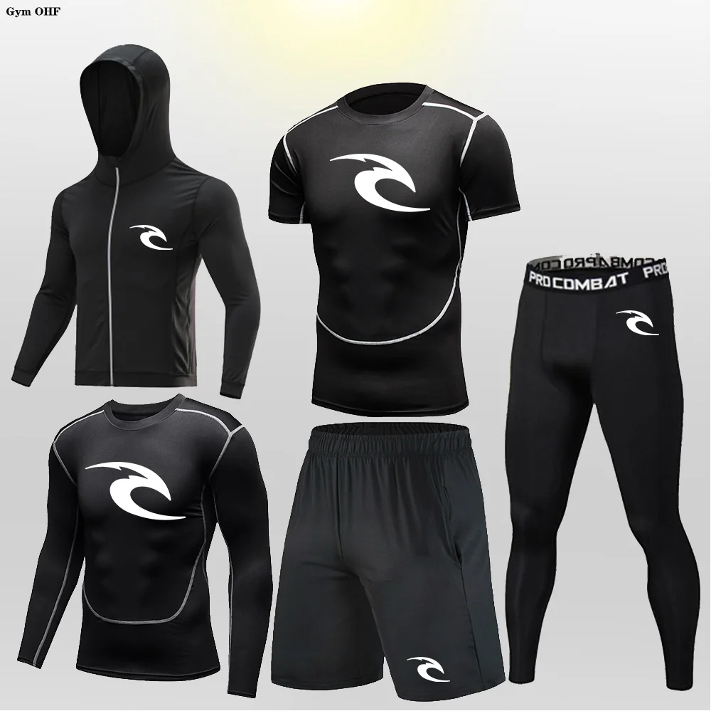 New Sports Suit Men's Sports Quick Drying Tight Fitting High Elasticity Running Outdoor Fitness Basketball Football Suit Man - Image 4