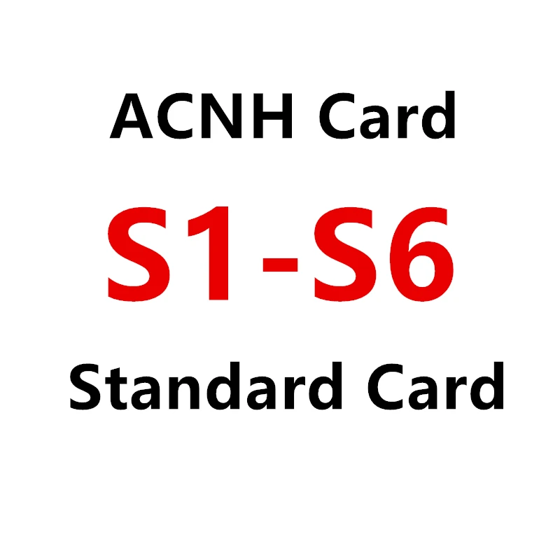 Standard Card ACNH S1~S6 NTAG215 NFC Printing Card Work for NS Games SANRXO