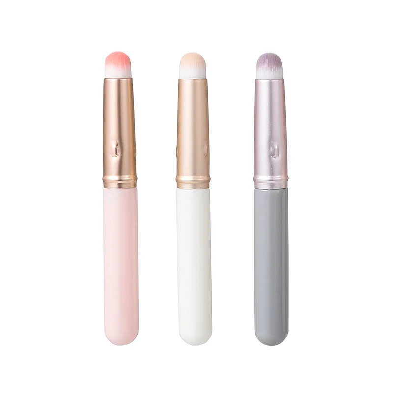 1Pcs Lip brush Multifunctional Round Head Lipstick Concealer Brush Portable Smudging Detail Circular Makeup Brushes