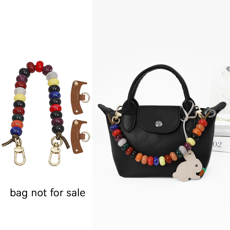 

Luxury Beaded Decorative Chain For Longchamp Mini Bags Into Colorful Handheld Non Destructive Modification shoulder Straps