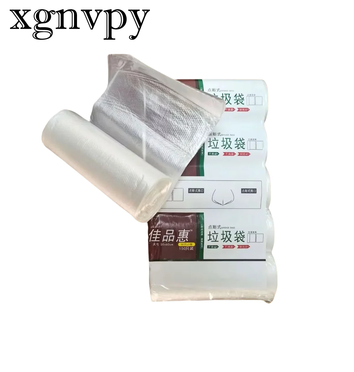 xgnvpy Household Garbage Bags Roll Disposable Dormitory Kitchen Flat Break Point Plastic Waste Bags Eco-Friendly Liners