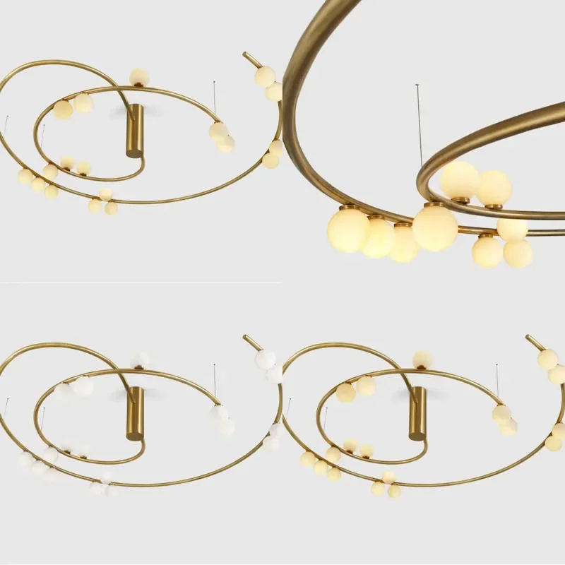 Modern Round Glass Wall Lamp Creative Design for Hotel Living Room Villa Model Home Decor Lighting Fixture
