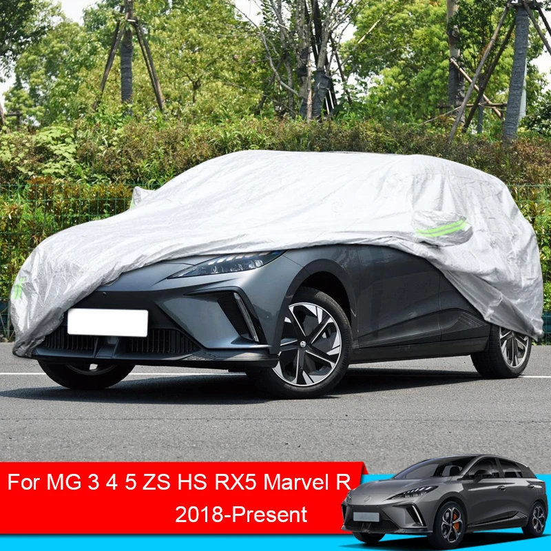 

For MG 3 4 5 EV Sedan HS MARVEL R RX5 ZS EV ASTOR 2017-2025 Car Cover Polyester Sunshade Dust Anti-UV Cover Anti-Scratch Auto